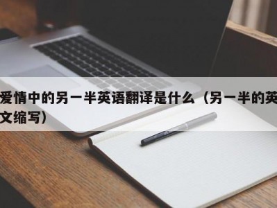 爱情中的另一半英语翻译是什么（另一半的英文缩写）